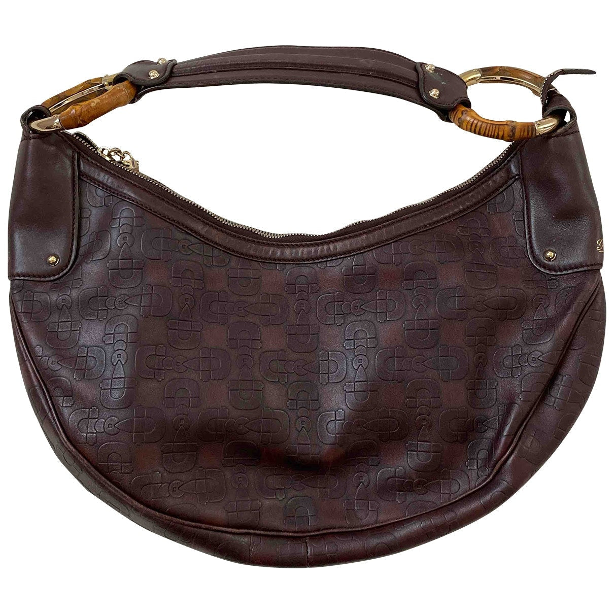 Gucci bamboo brown leather handbag