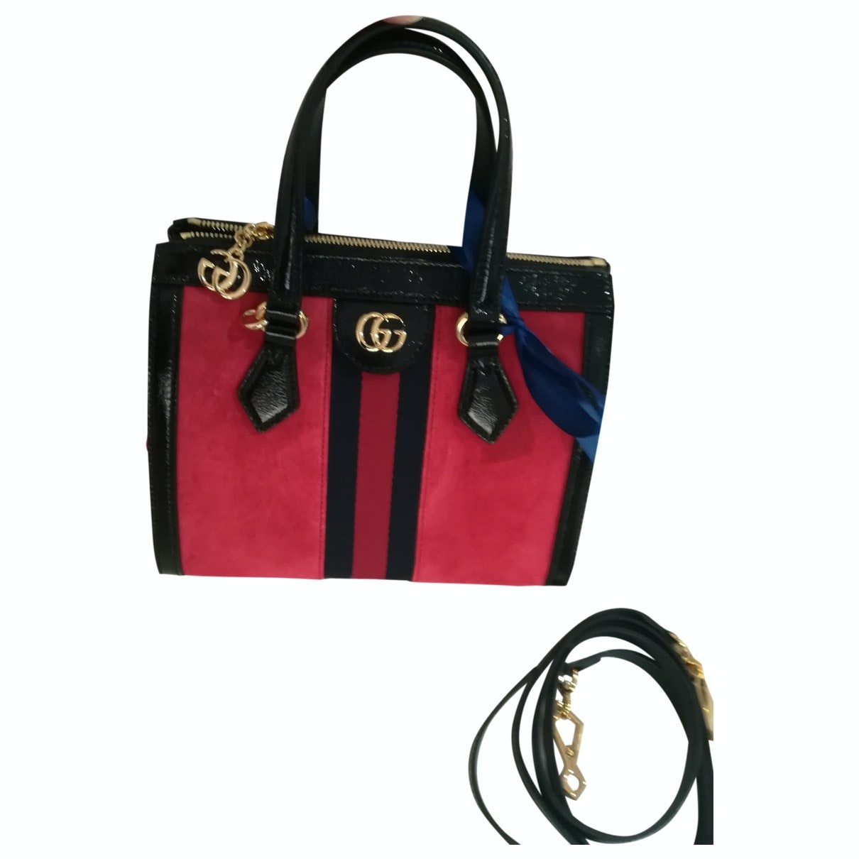 Gucci ophidia red suede handbag