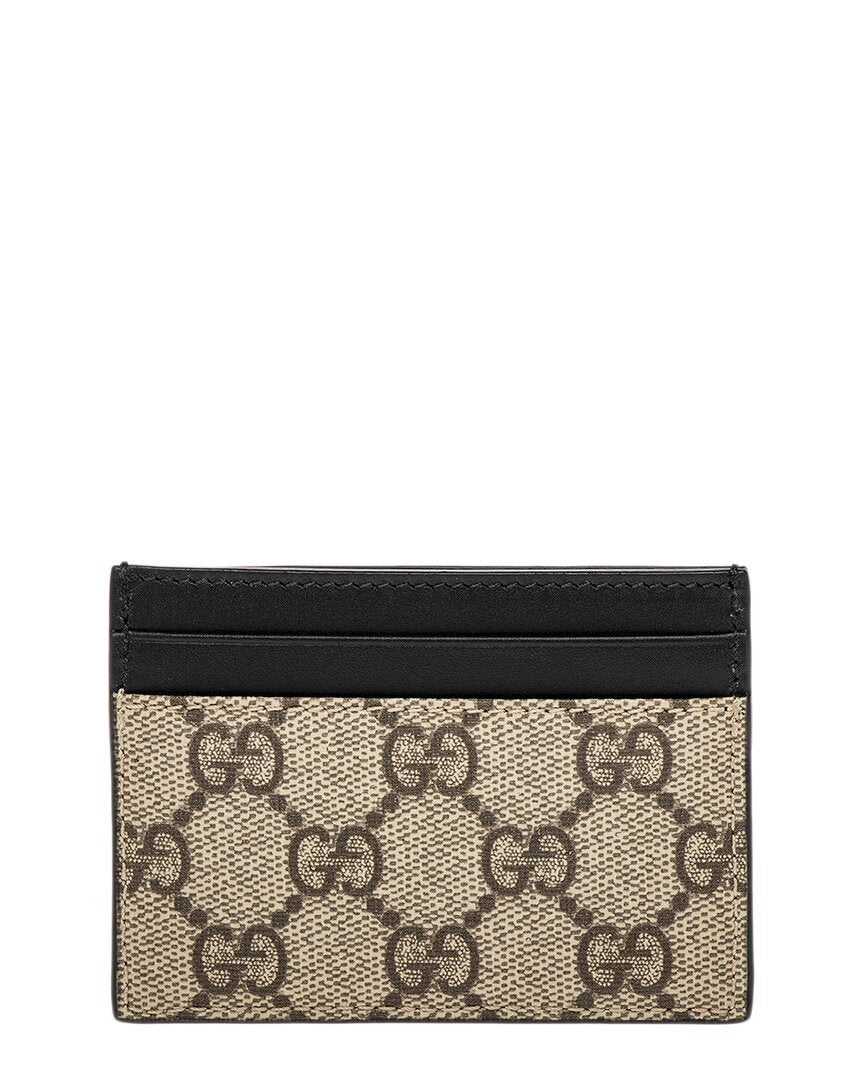 Gucci Gg Supreme Canvas & Leather Card Case