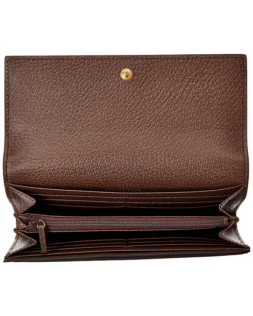 Gucci Ophidia Gg Supreme Canvas & Leather Continental Wallet