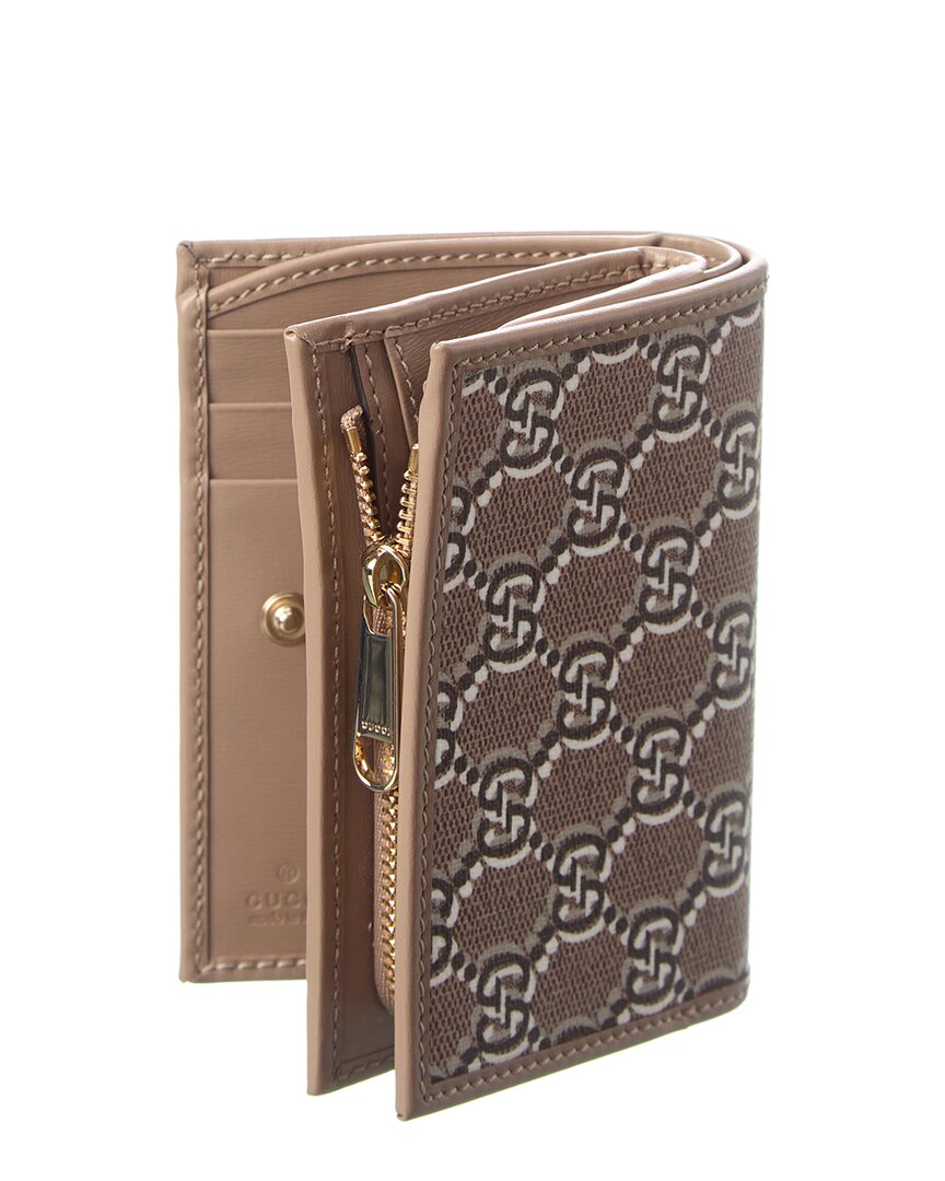 Gucci Medium Gg Shadow Canvas & Leather Wallet
