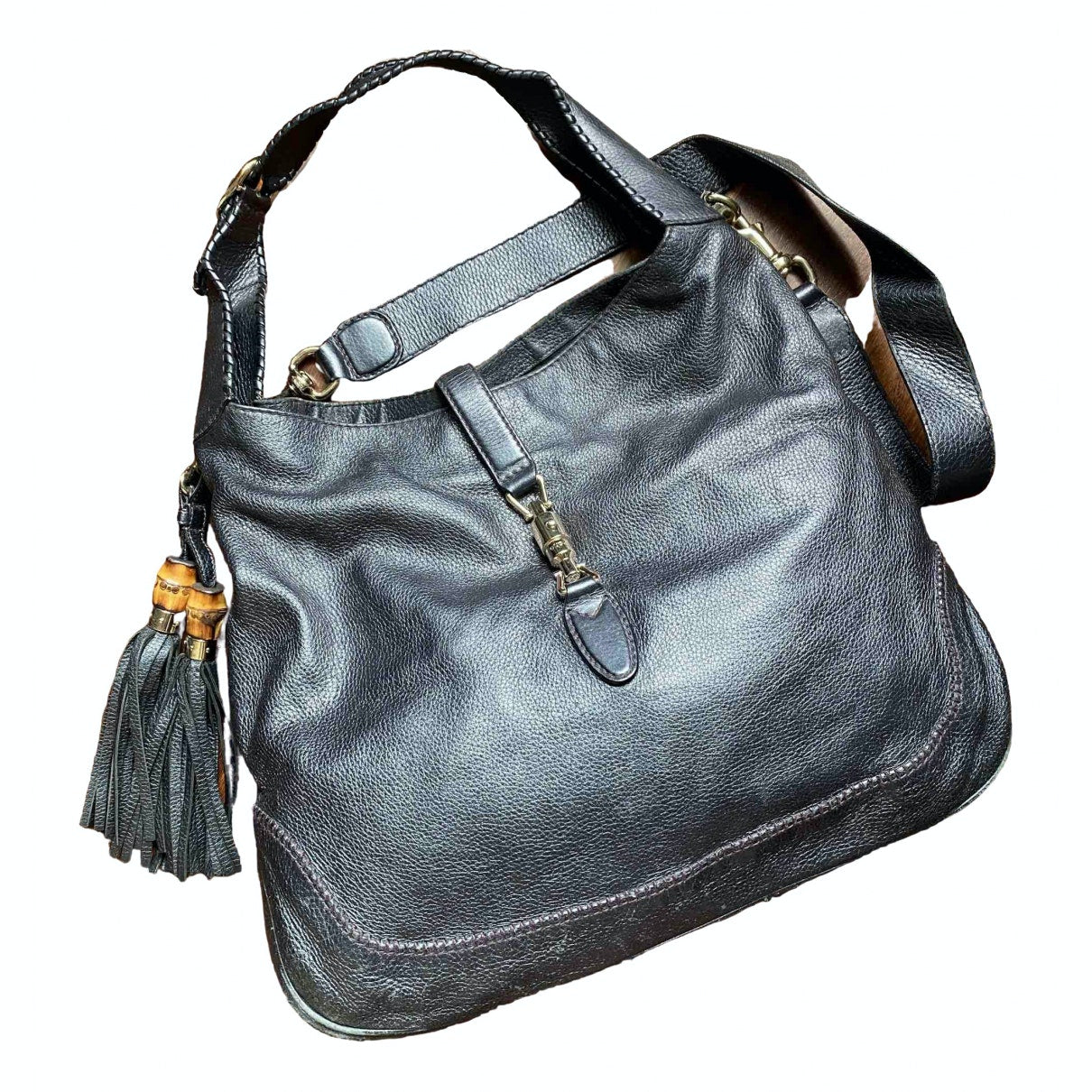 Gucci jackie black leather handbag