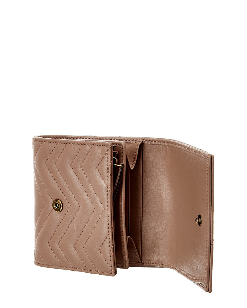 Gucci Gg Marmont Matelasse Leather French Wallet