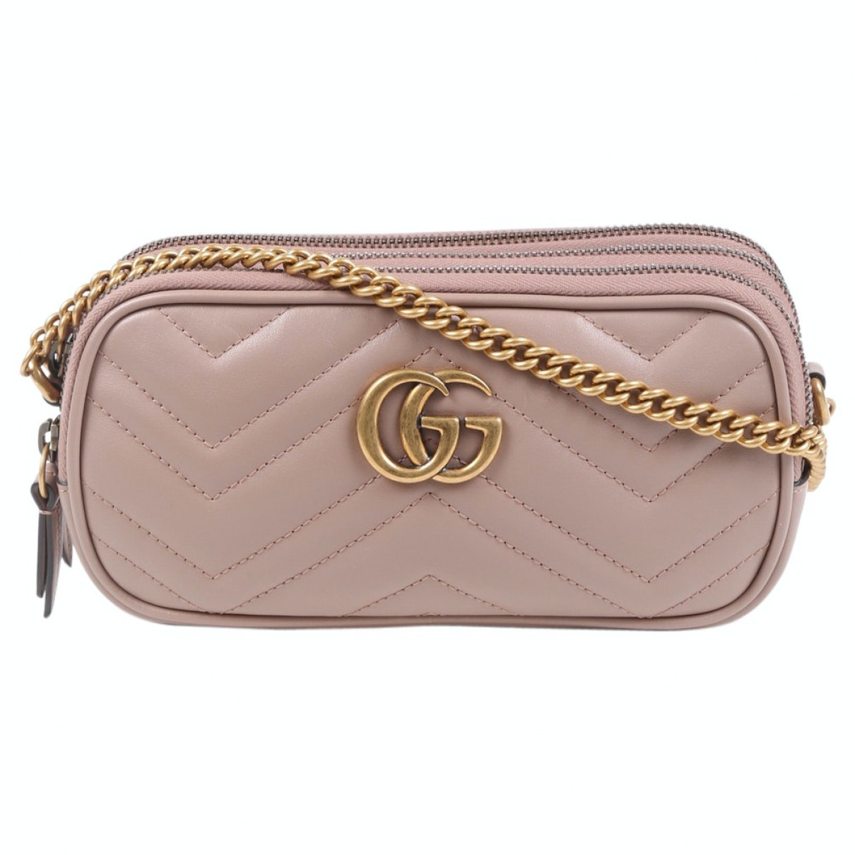 Gucci marmont beige leather handbag