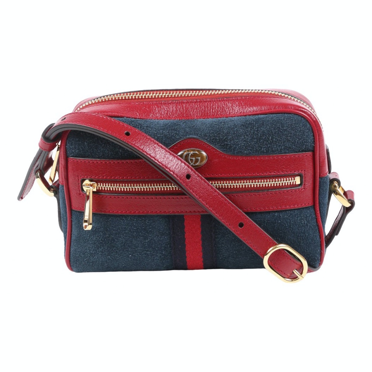 Gucci ophidia blue patent leather handbag