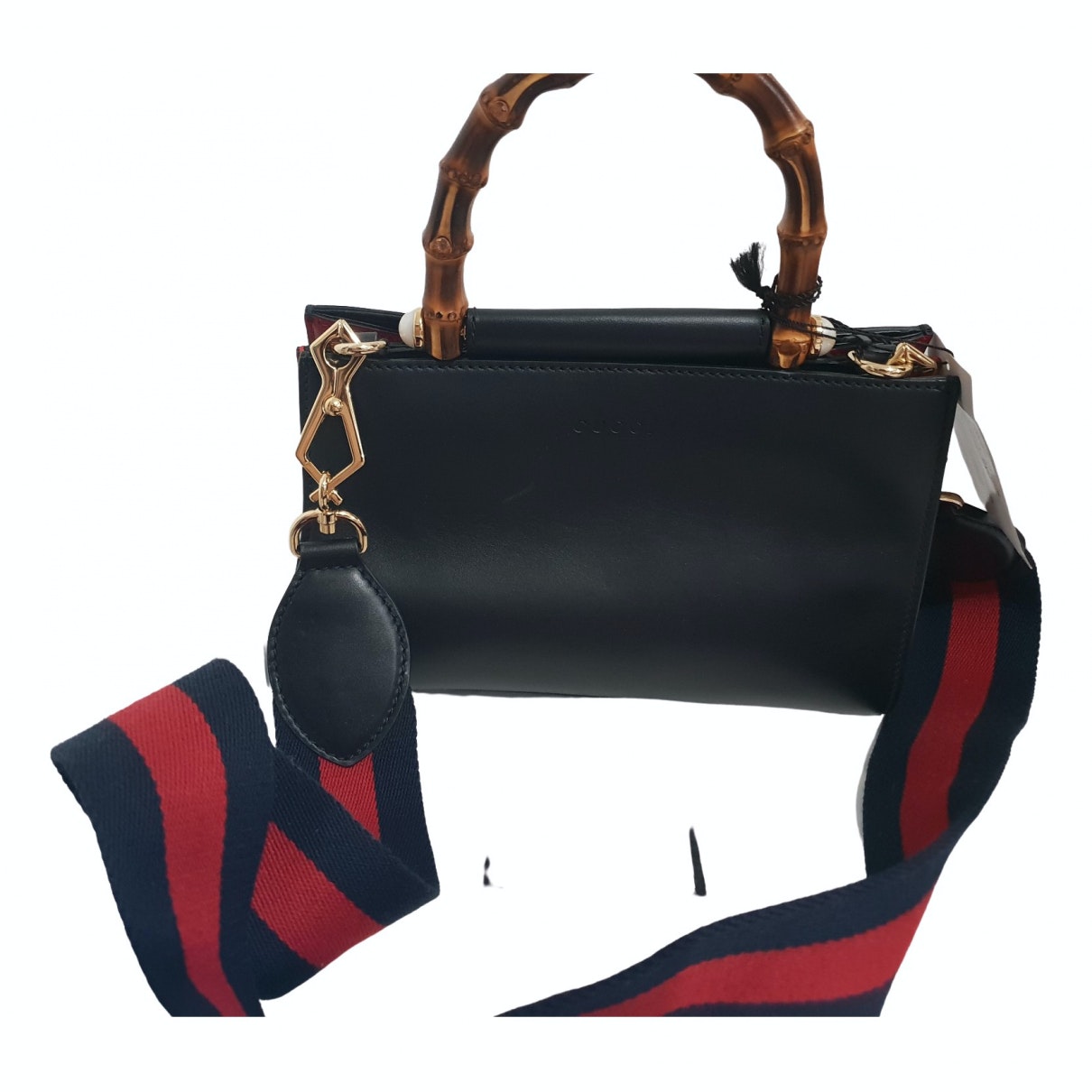 Gucci nymphaea black leather handbag