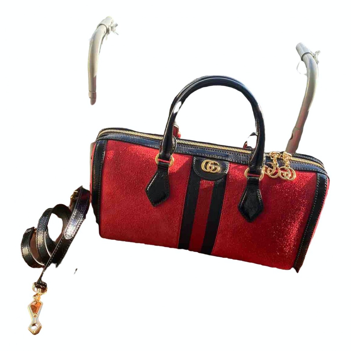 Gucci ophidia red suede handbag