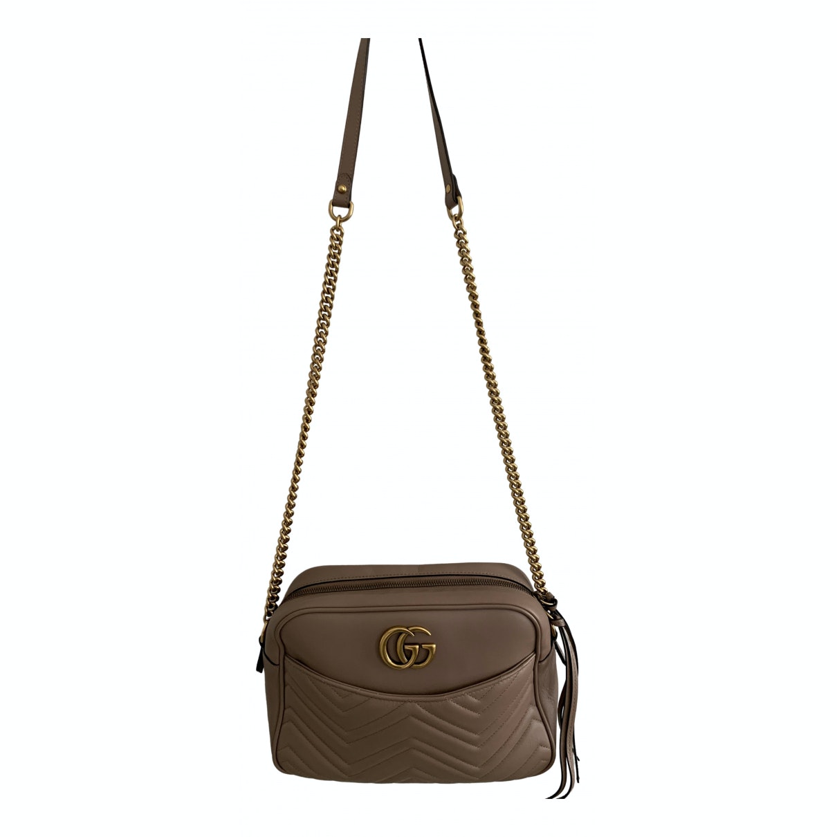 Gucci marmont pink leather handbag