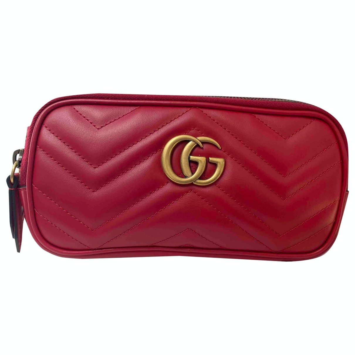 Gucci marmont red leather handbag