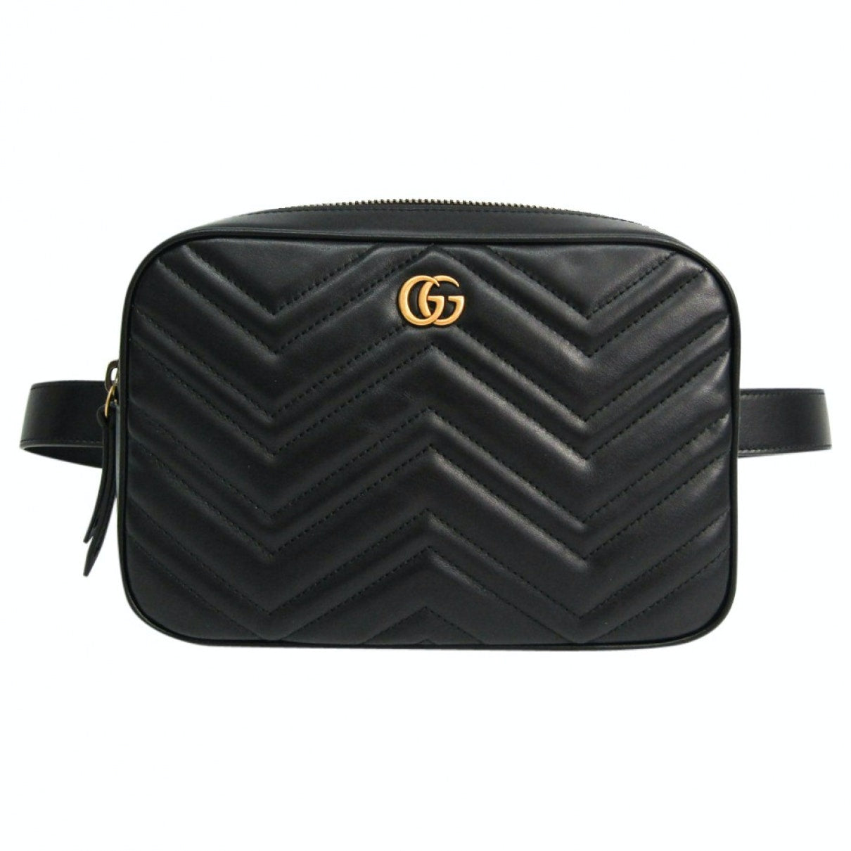 Gucci marmont black leather handbag