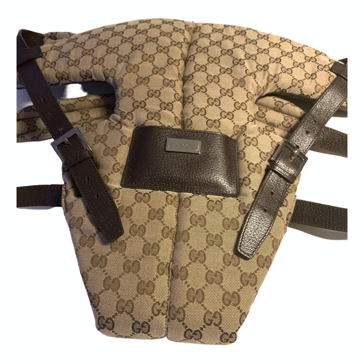 Gucci brown cotton bag & pencil cases