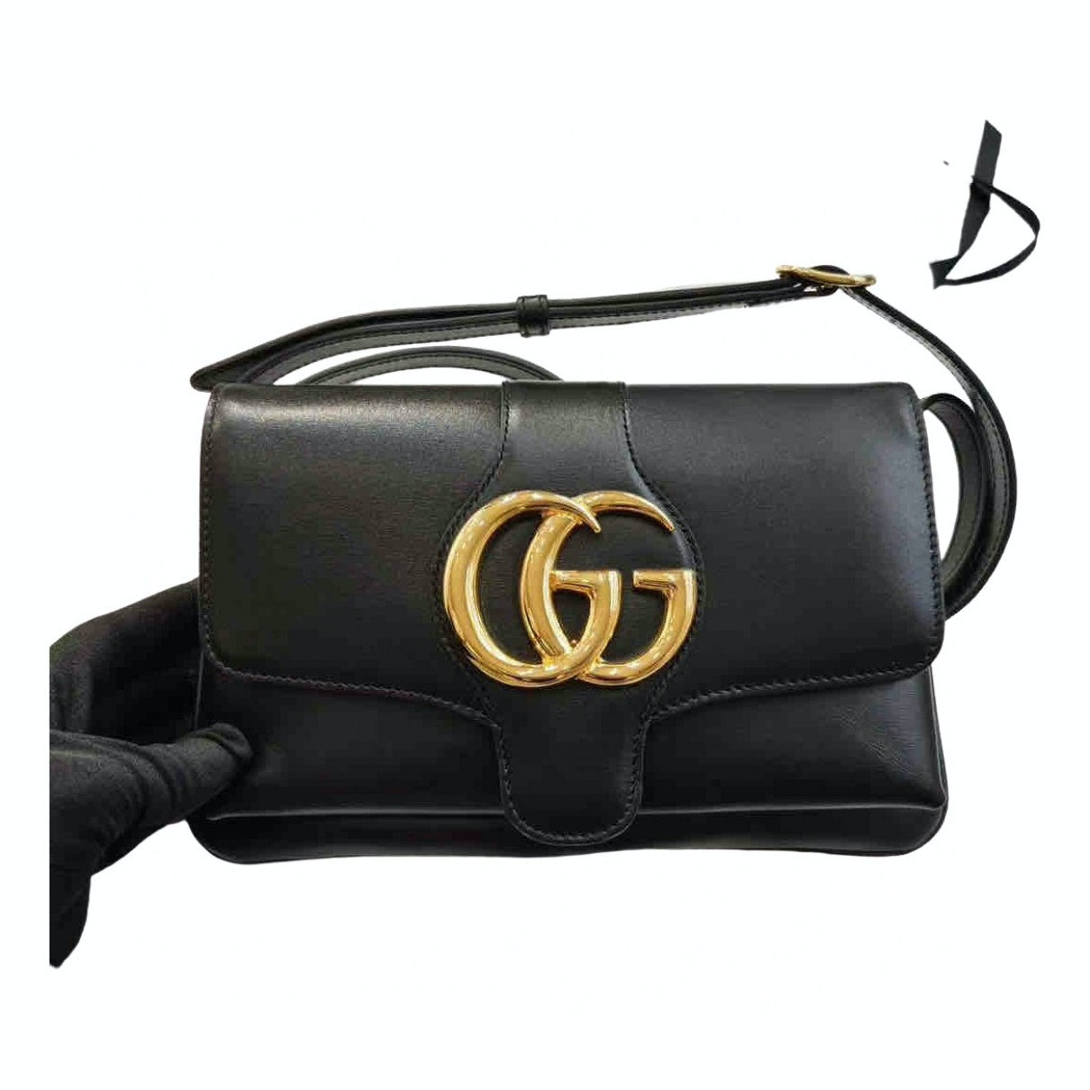 Gucci arli black leather handbag