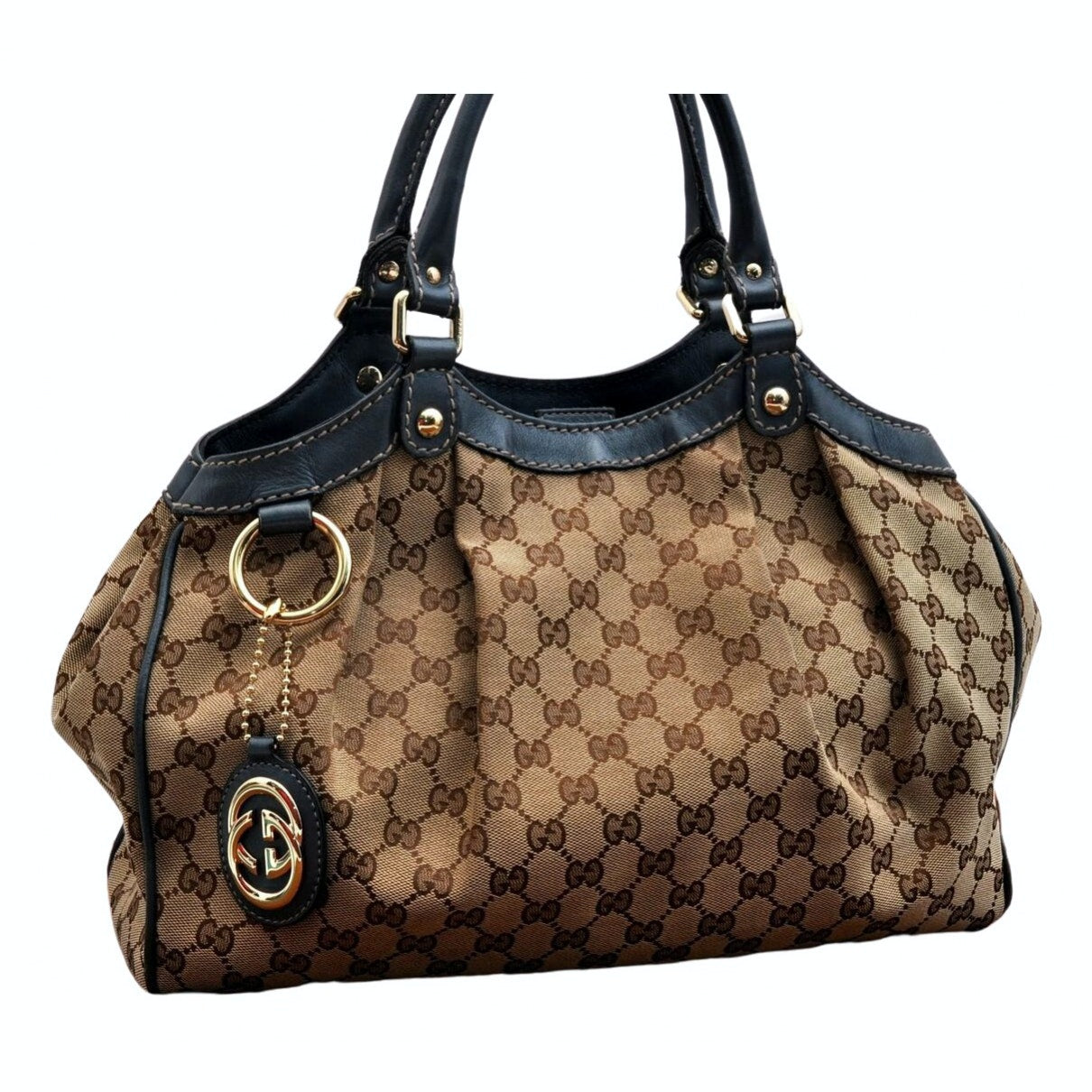 Gucci sukey brown cloth handbag