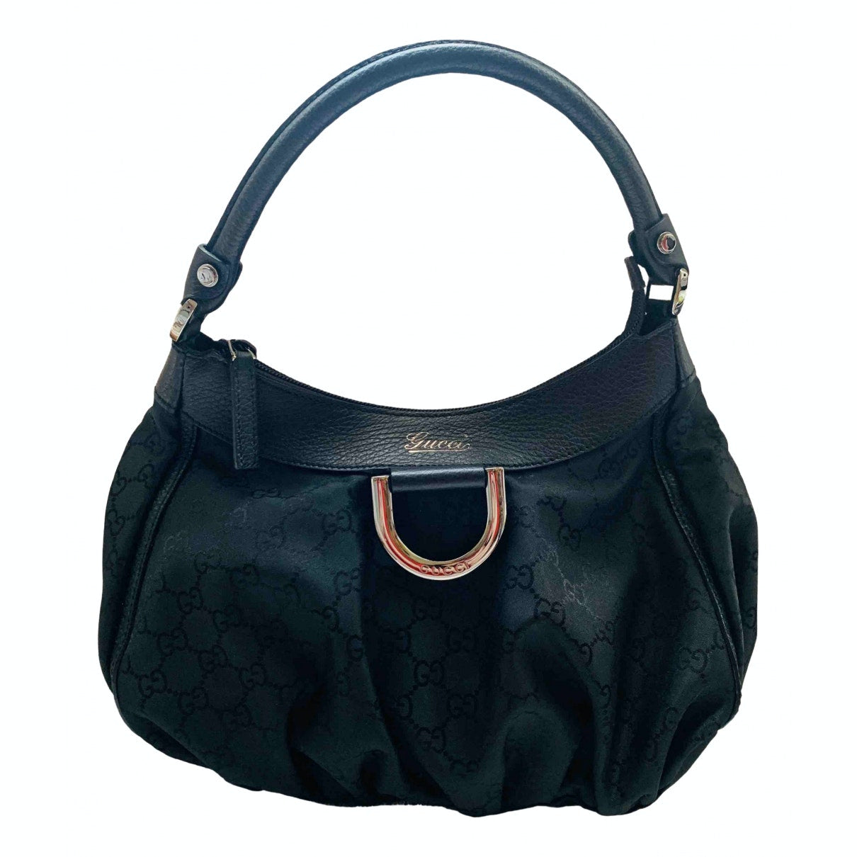 Gucci hobo black cloth handbag