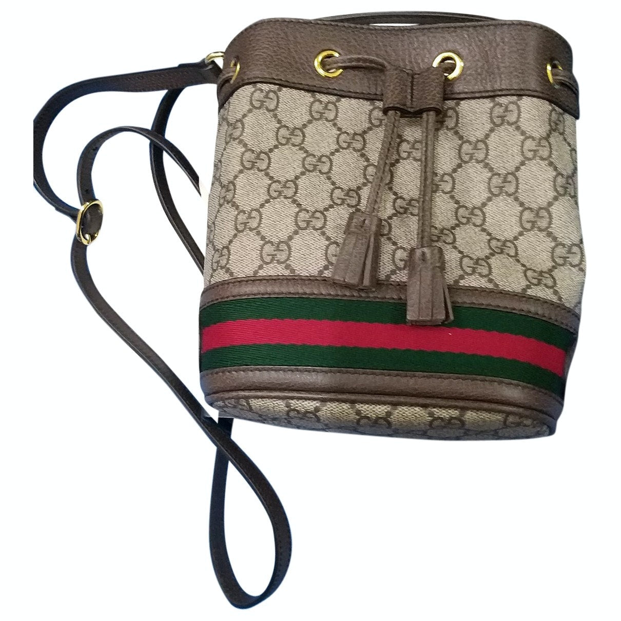 Gucci ophidia brown leather handbag