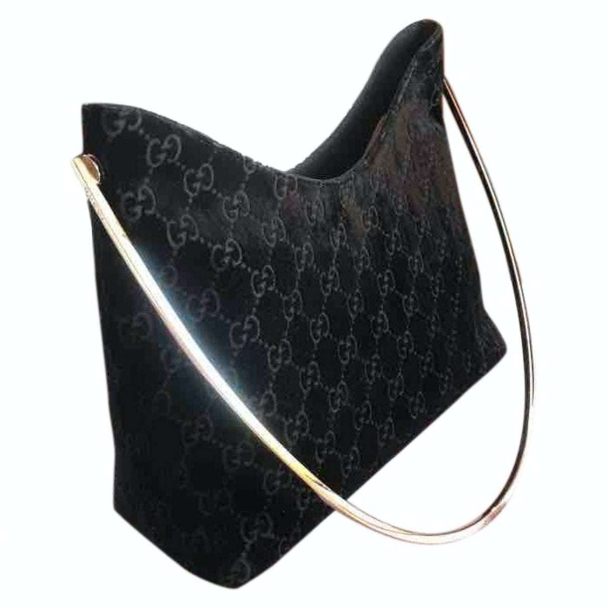 Gucci black velvet handbag