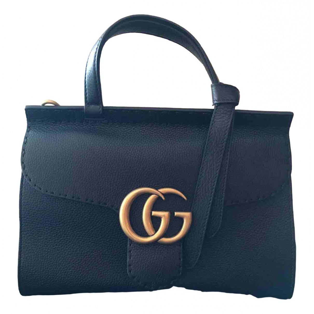 Gucci marmont black leather handbag