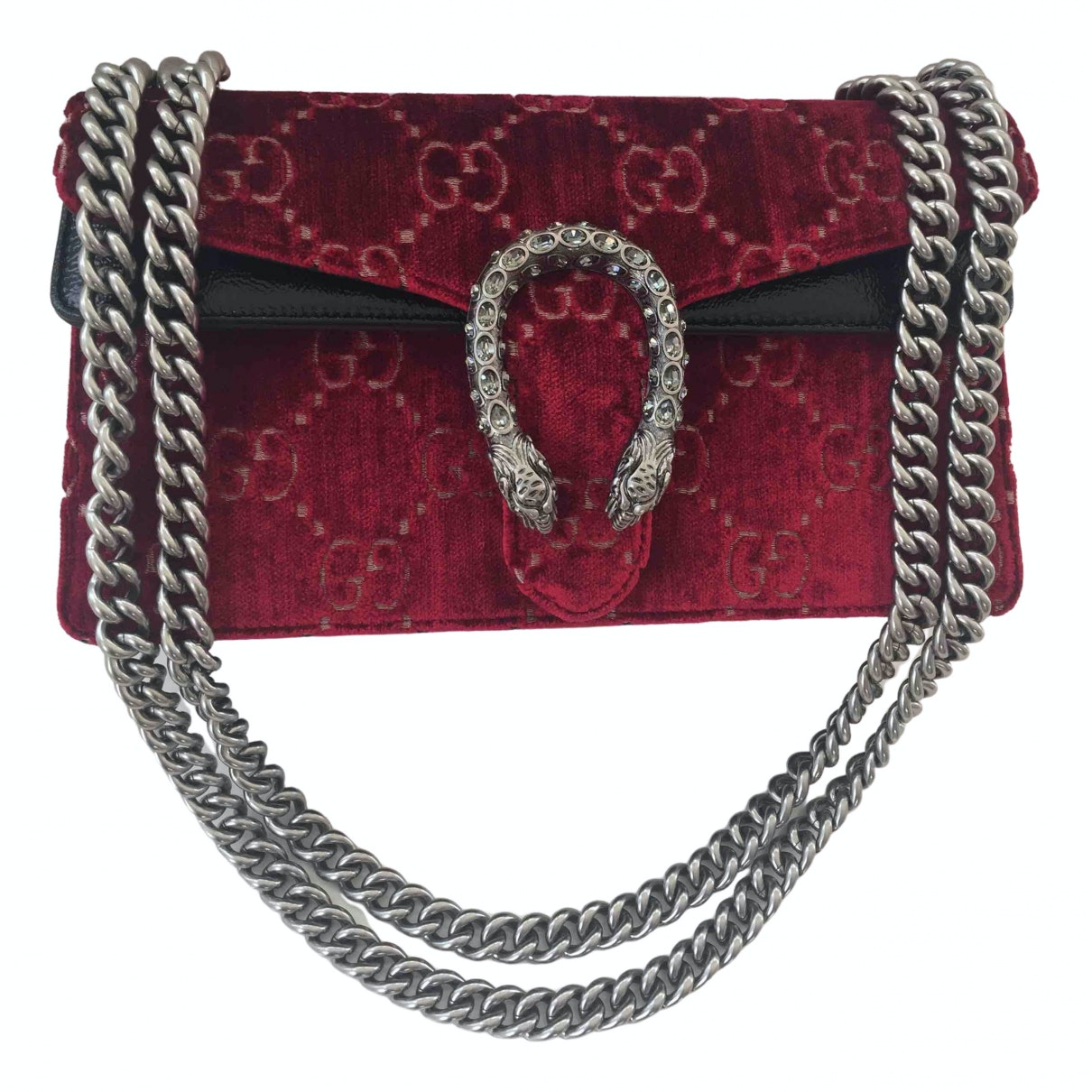 Gucci dionysus red velvet handbag