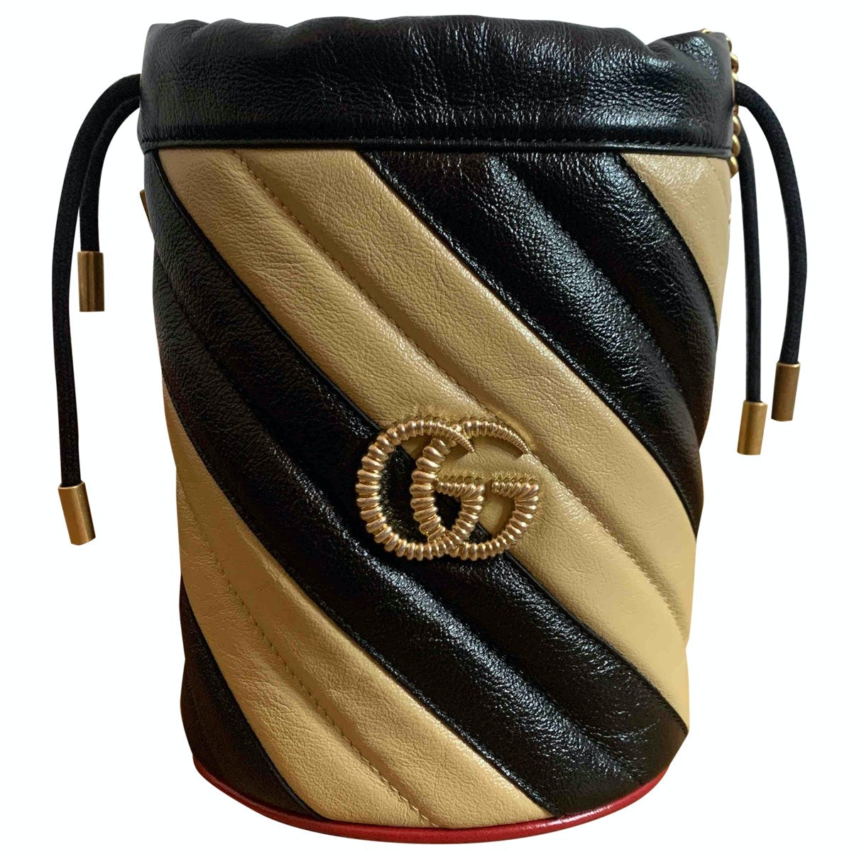Gucci marmont beige leather handbag