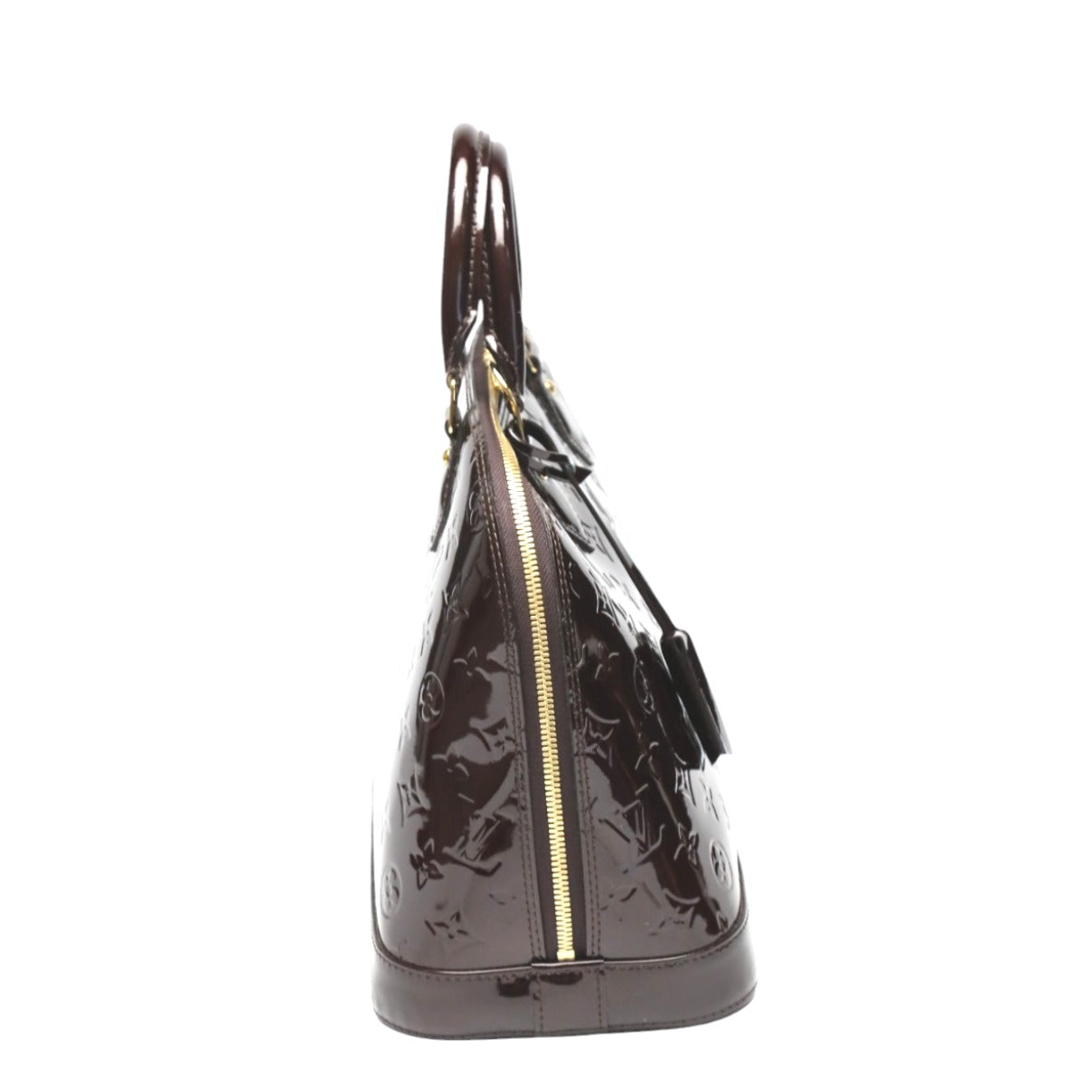 Louis Vuitton M91611 Vernis wine- Vernis Alma Monogram Red Handbag