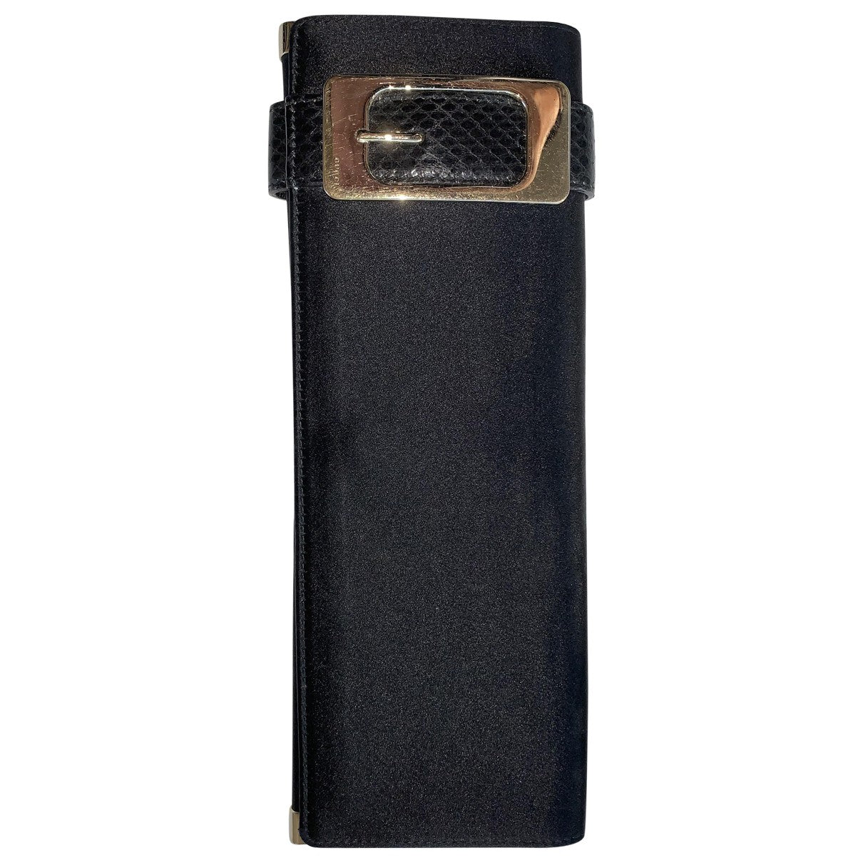 Gucci black python clutch bag