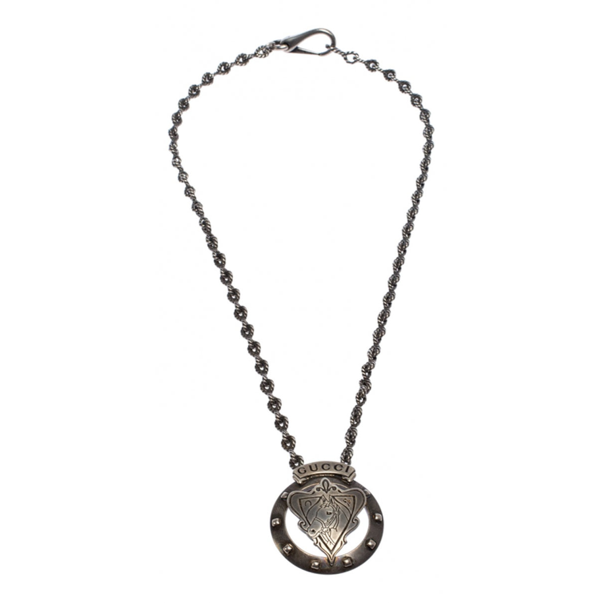 Gucci black silver necklaces