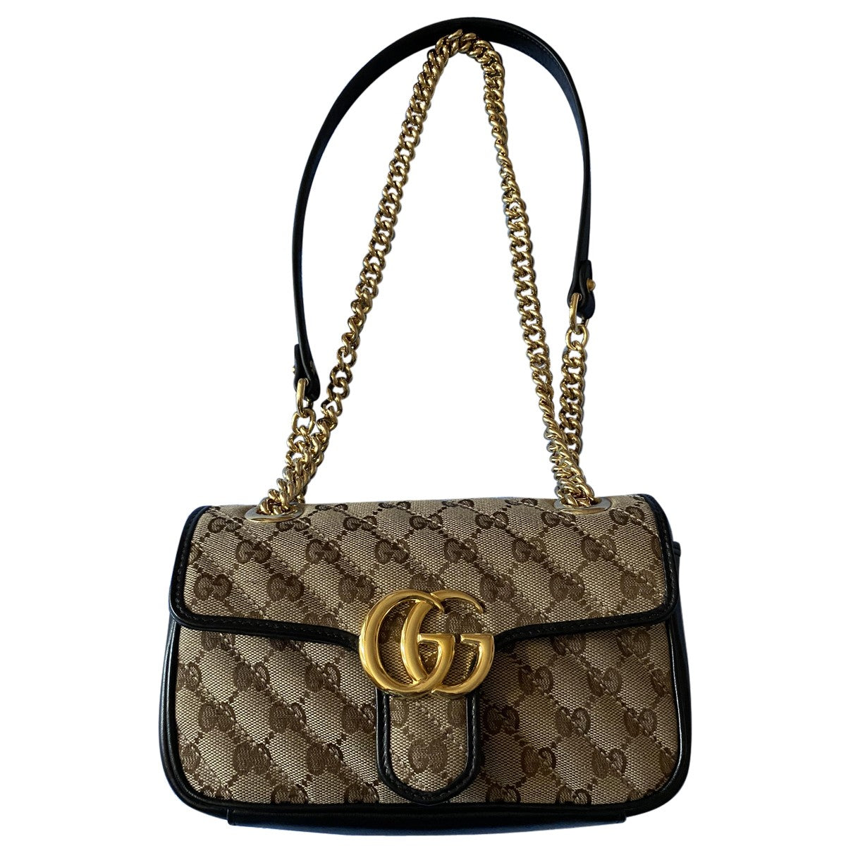 Gucci marmont beige cloth handbag
