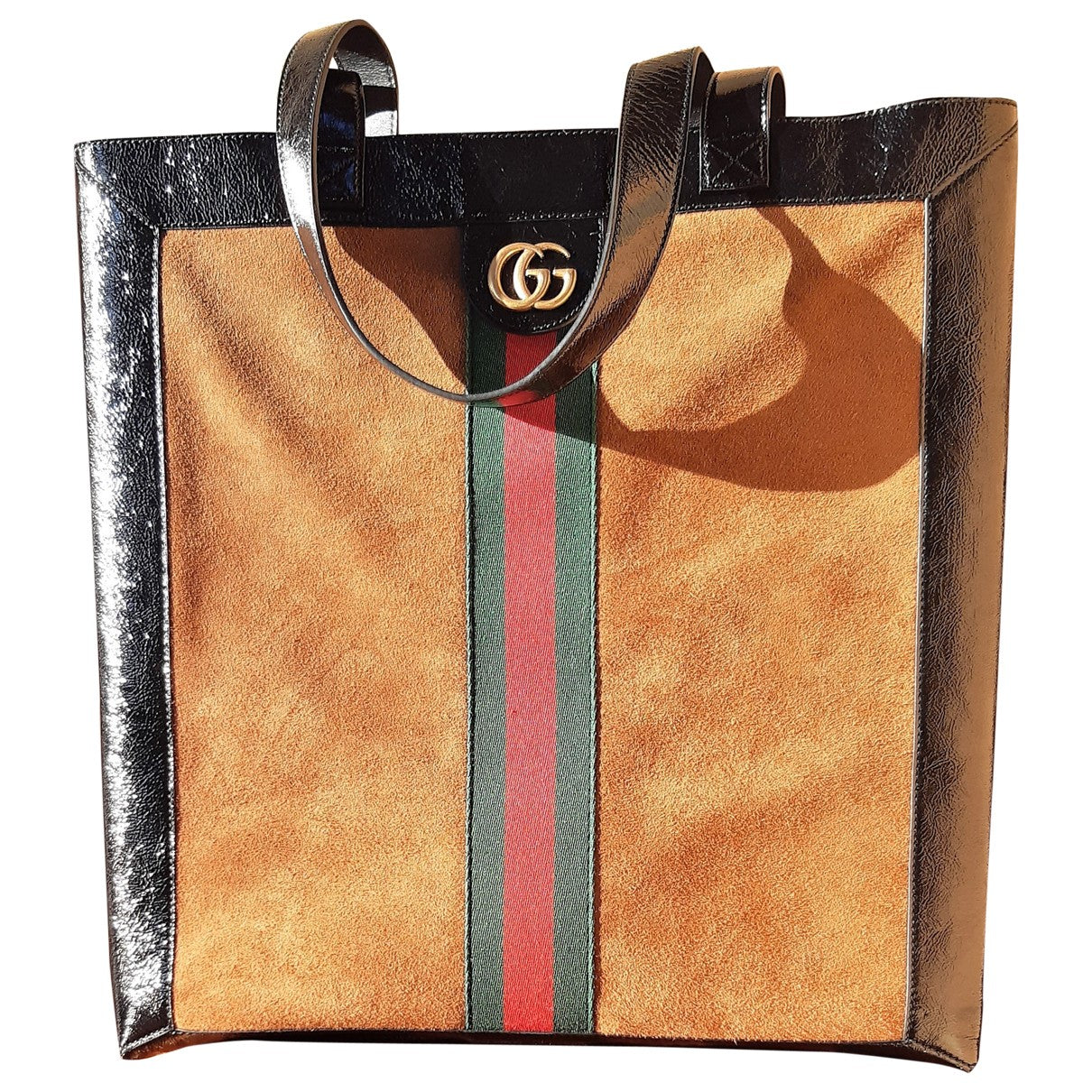 Gucci ophidia brown suede handbag
