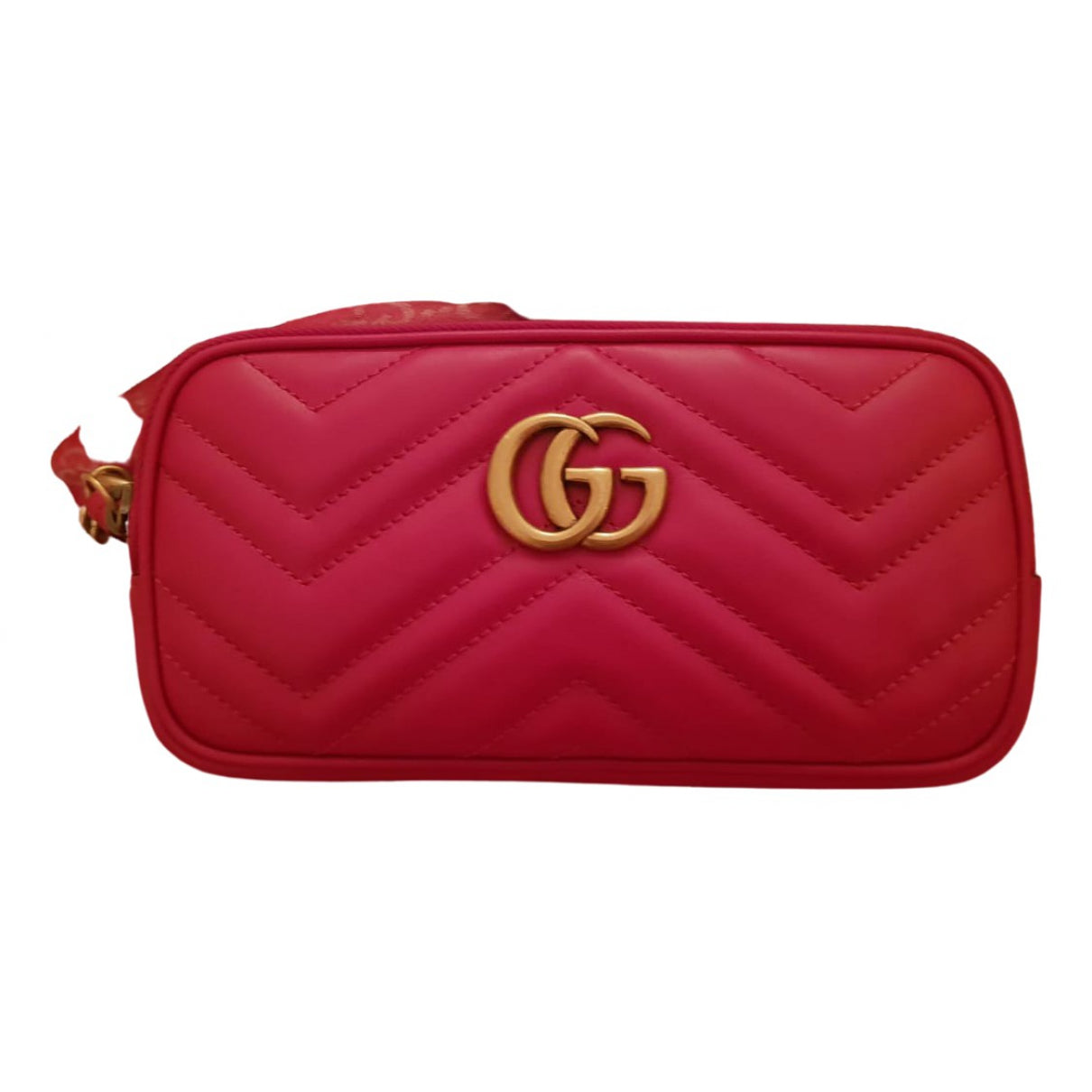 Gucci marmont red leather handbag