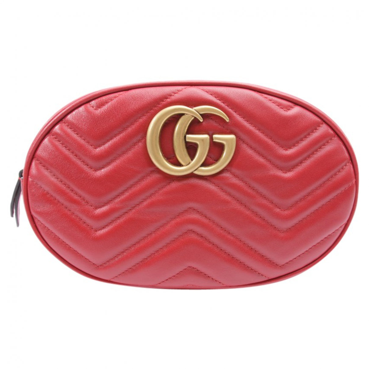 Gucci marmont red leather clutch bag