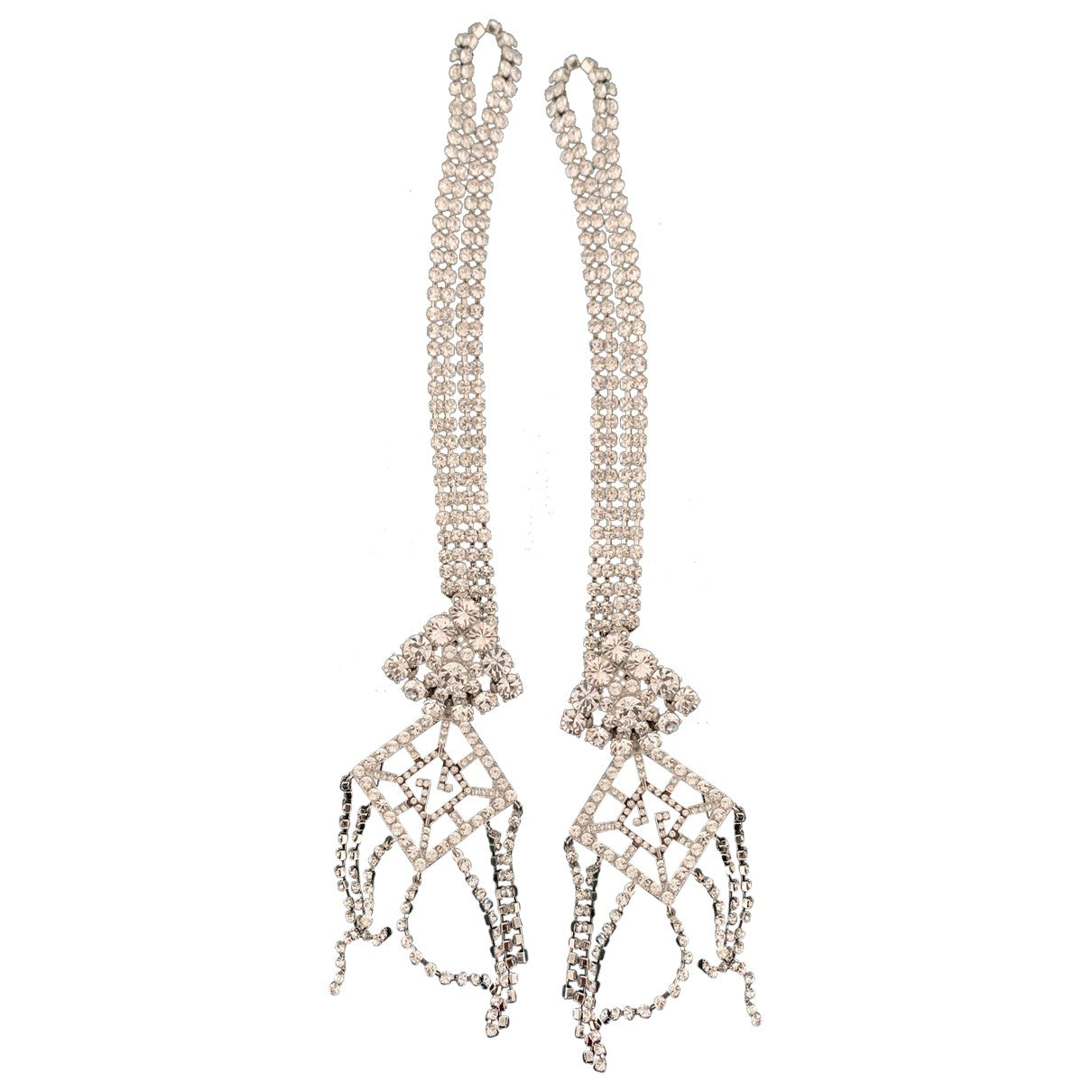 Gucci silver crystal bag charms