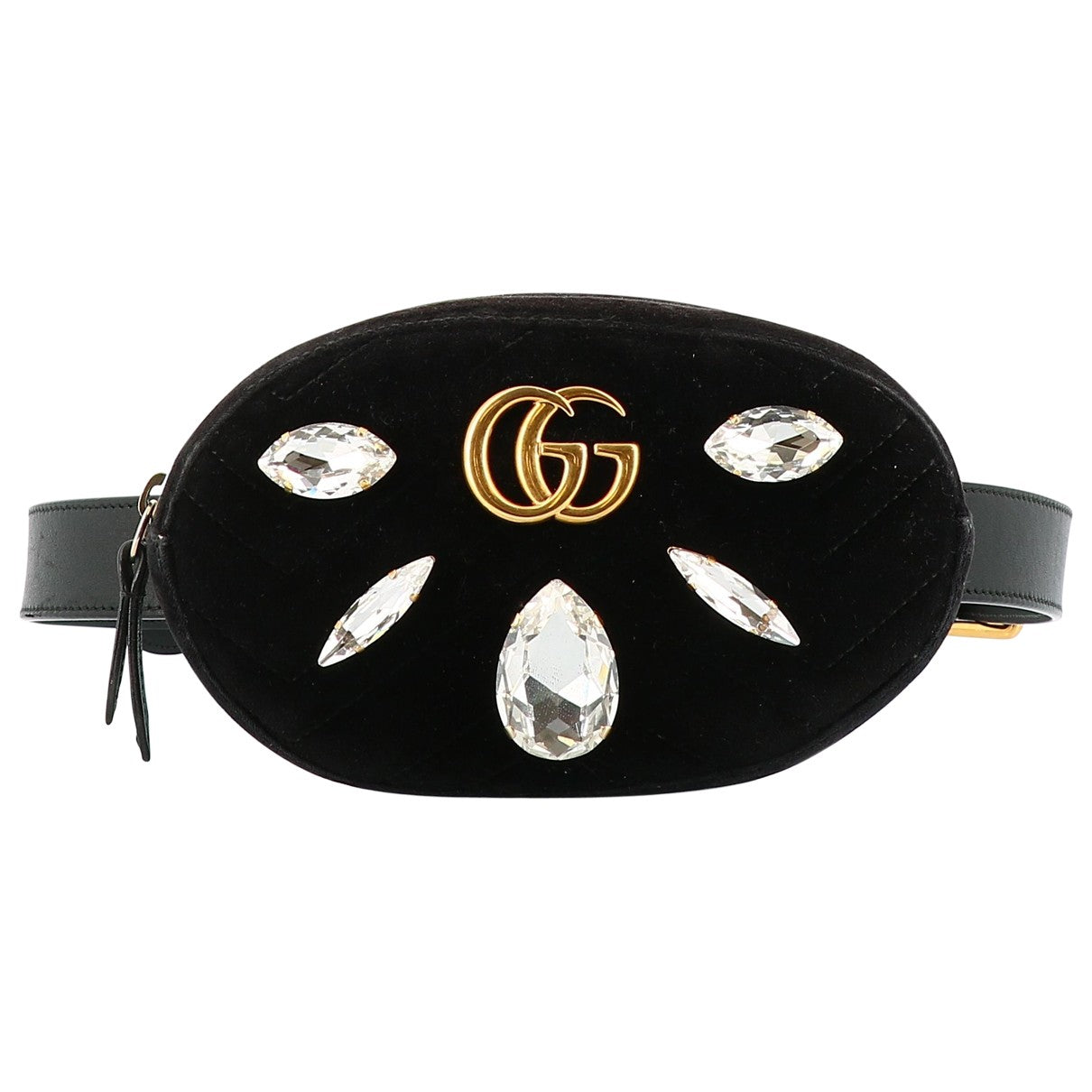 Gucci marmont black cloth handbag