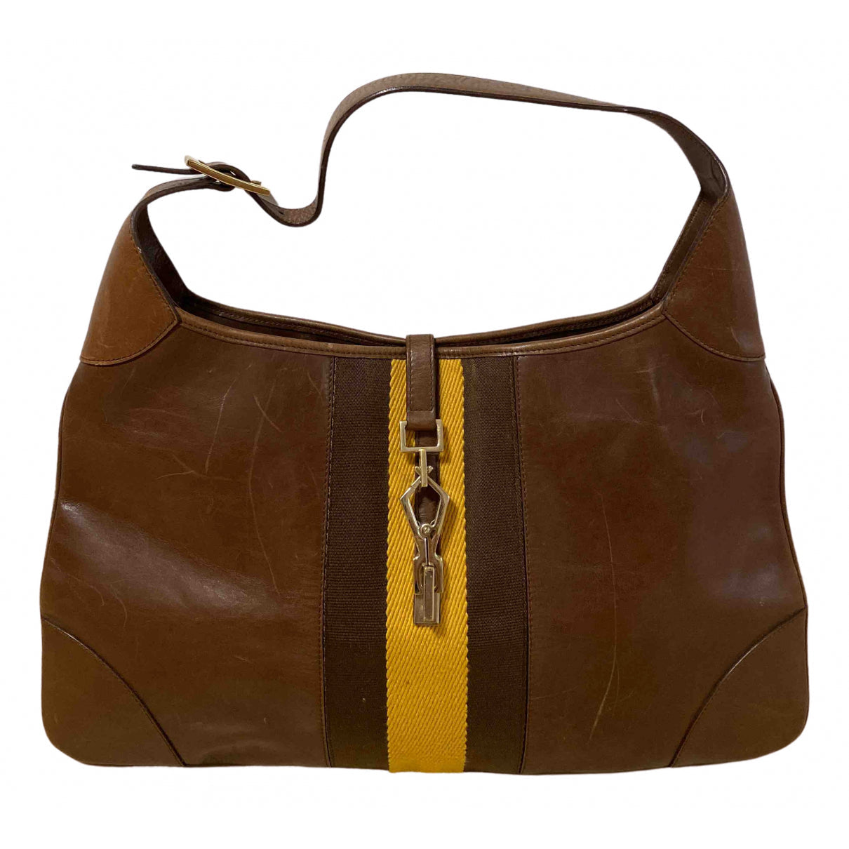 Gucci jackie brown leather handbag