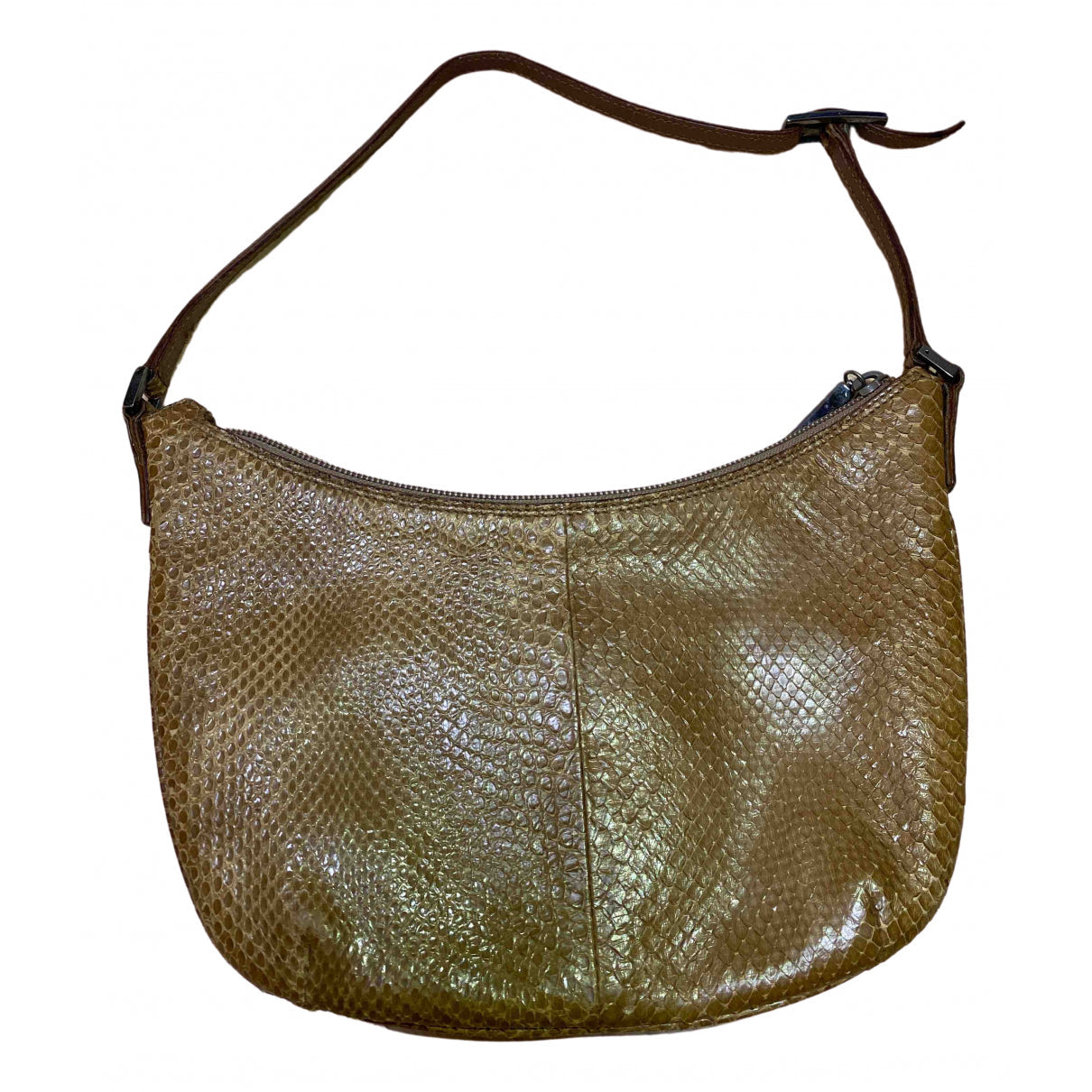 Gucci camel water snake clutch bag