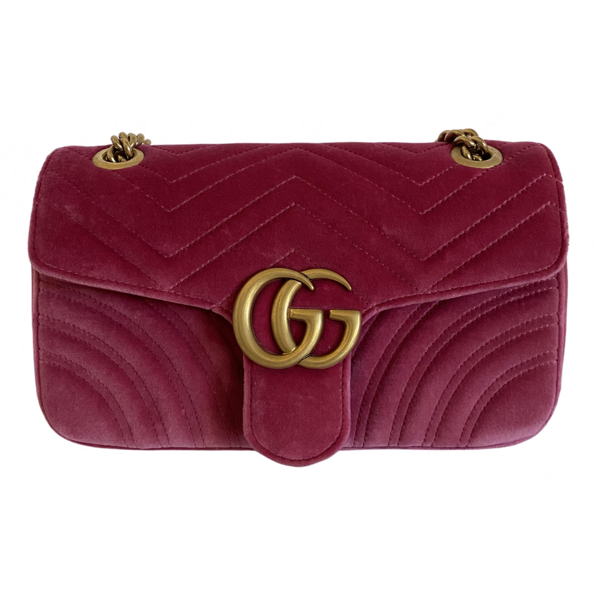 Gucci marmont pink velvet handbag