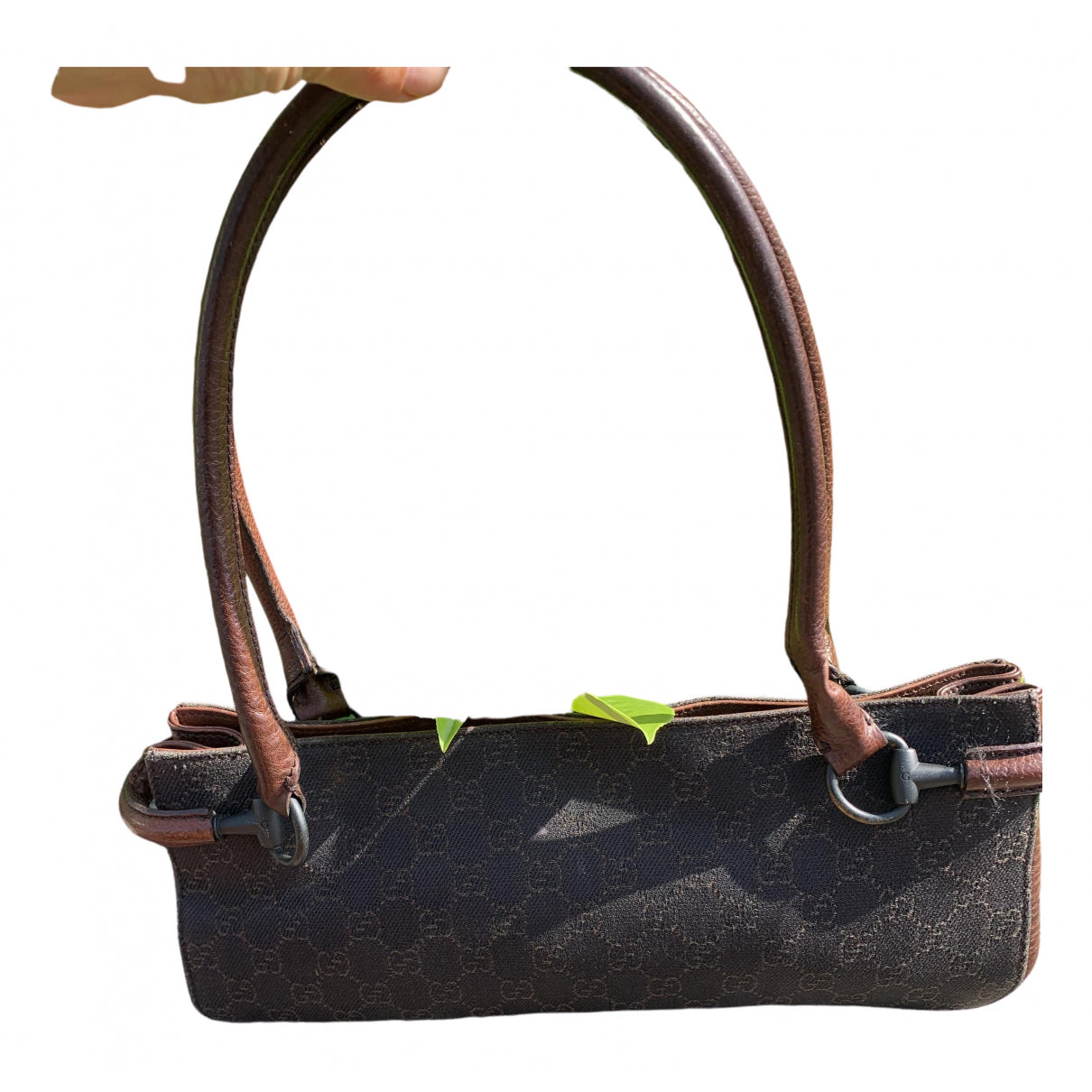 Gucci brown cloth handbag