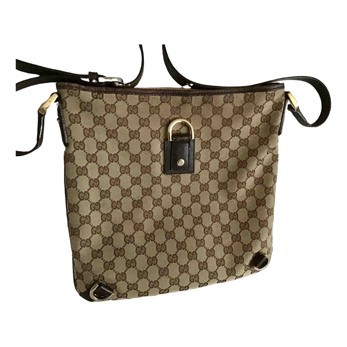 Gucci brown cloth handbag