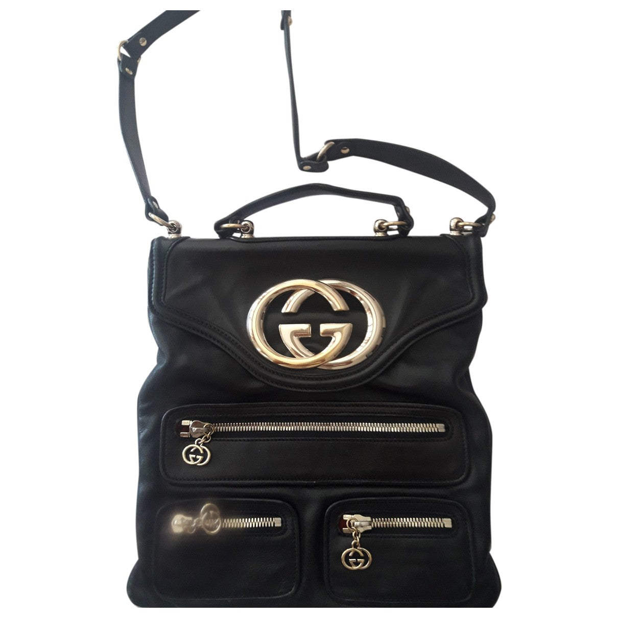 Gucci black leather handbag