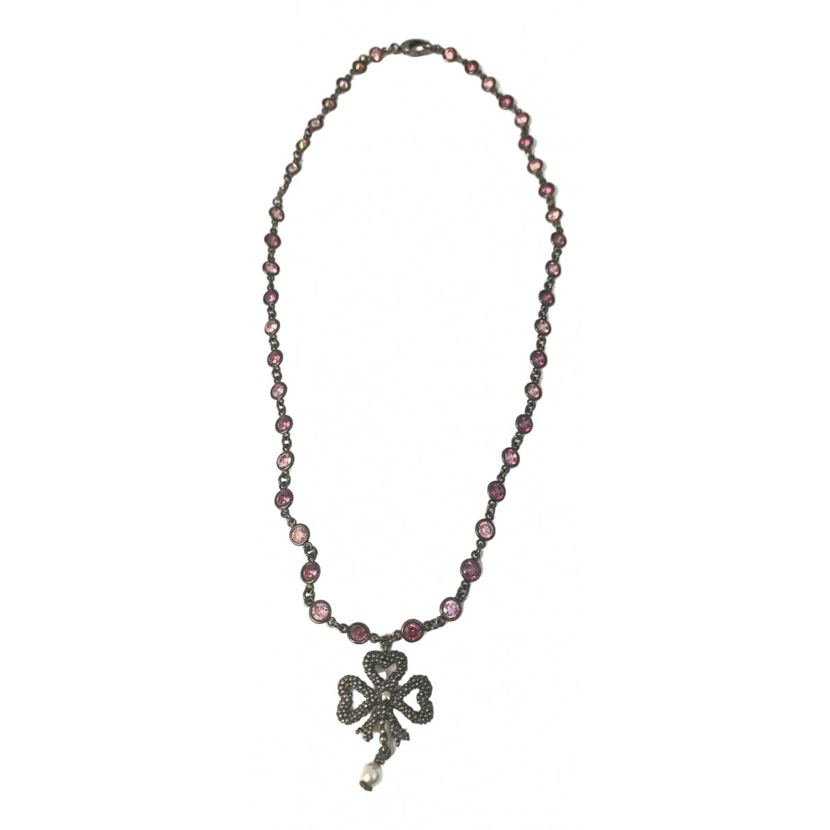 Gucci pink metal necklaces