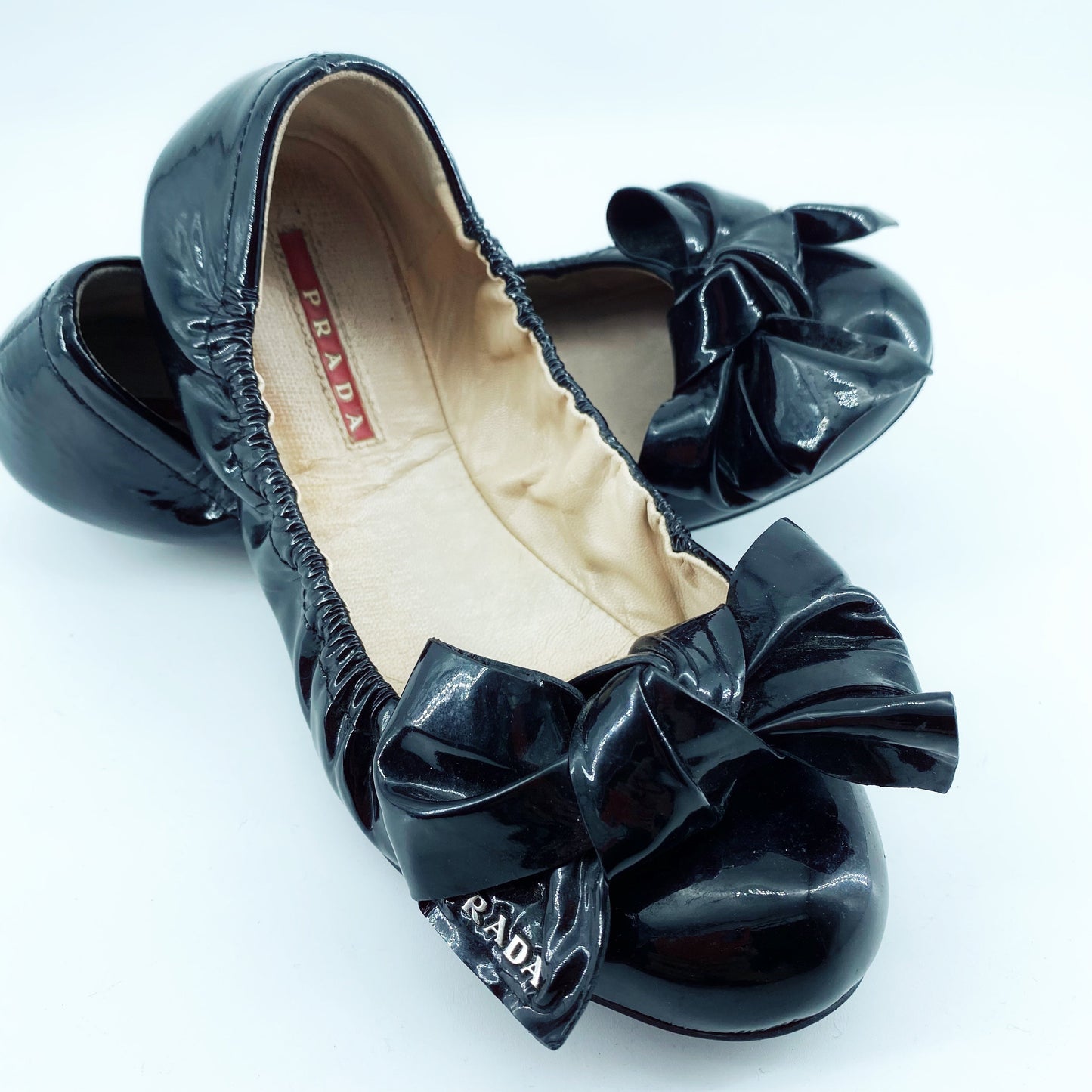 Prada Handbag flat Leather Patent Shoes