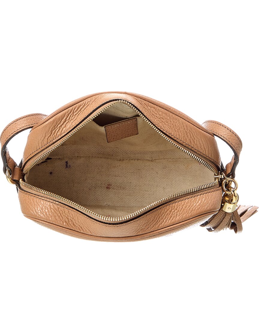 Gucci Camelia Pebbled Calfskin Leather Small Soho Disco Bag (