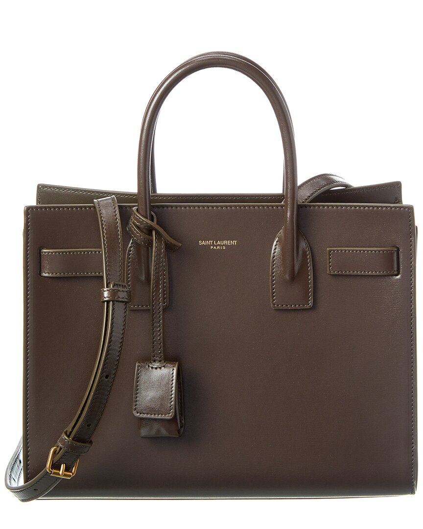 YSL Saint Laurent Sac De Jour Tote Leather Green Baby Tote Bag