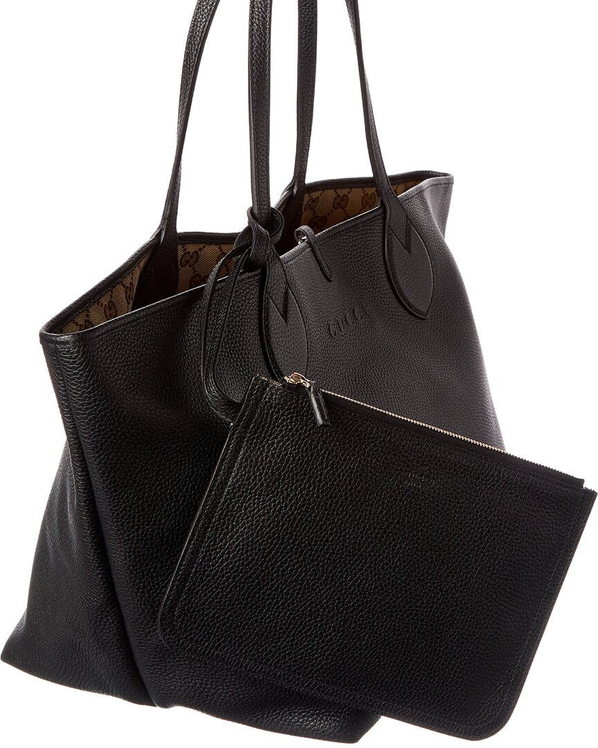 Gucci Totissima Large Reversible Leather & Gg Canvas Tote