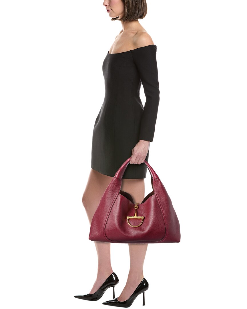 Gucci Softbit Maxi Leather Shoulder Bag