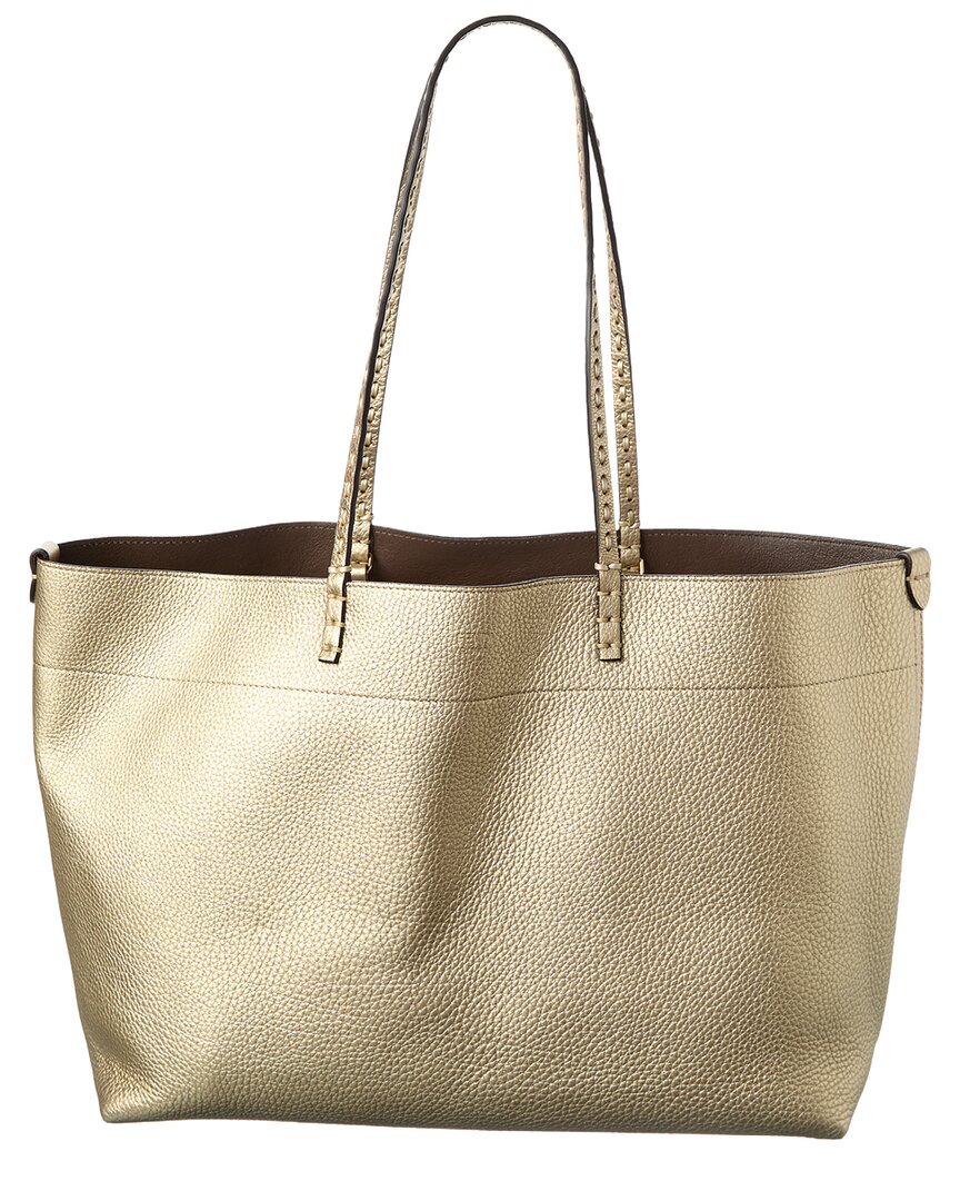 Fendi Handbag Roll Tote Leather Yellow Medium Tote Bag