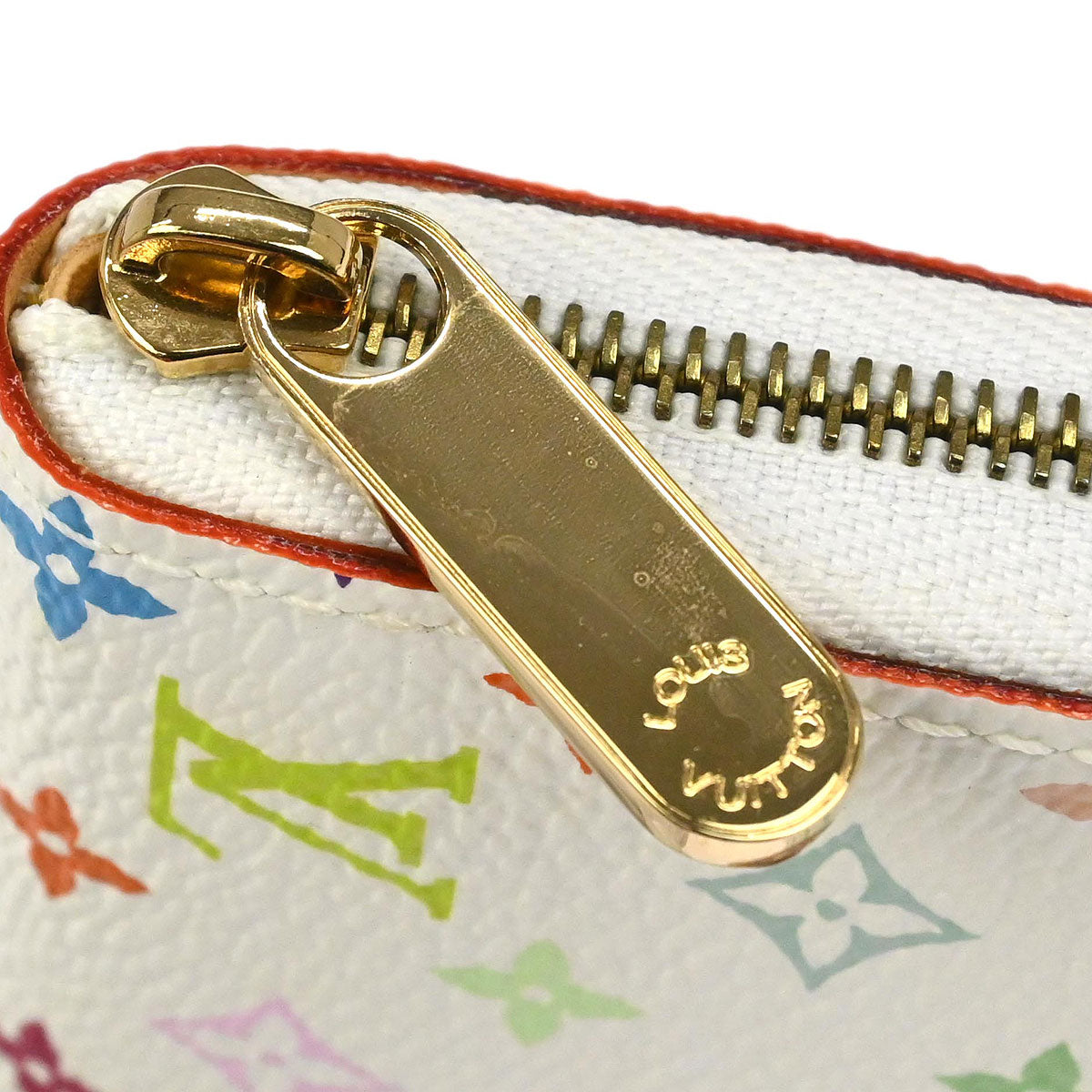 Louis Vuitton 2008 White Multicolor Zippy Wallet