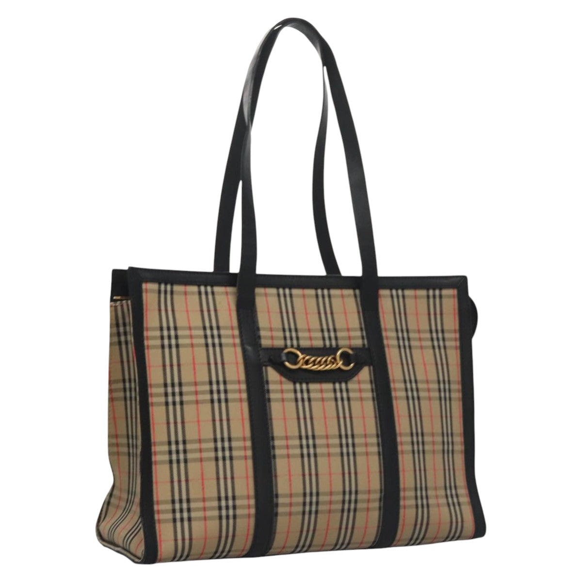 Burberry Nova Check Tote Bag Canvas Beige Tote Bag 60