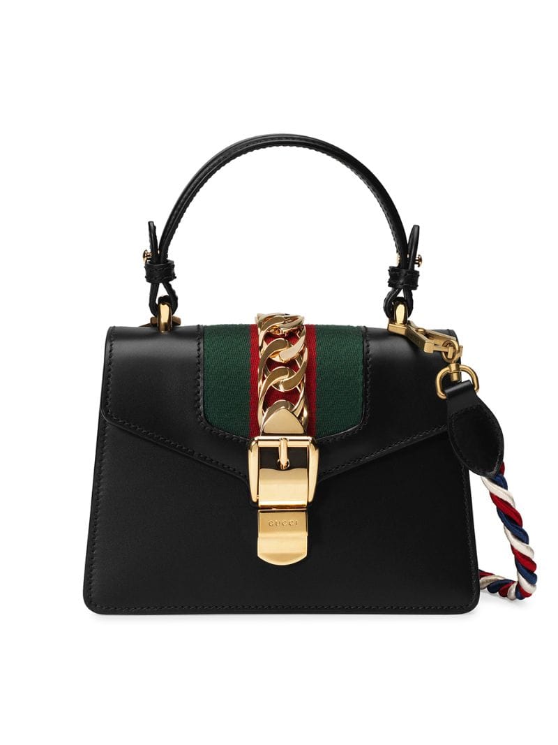 Gucci - Sylvie mini bag - women - Leather/Nylon/Suede/metal - One Size - Black