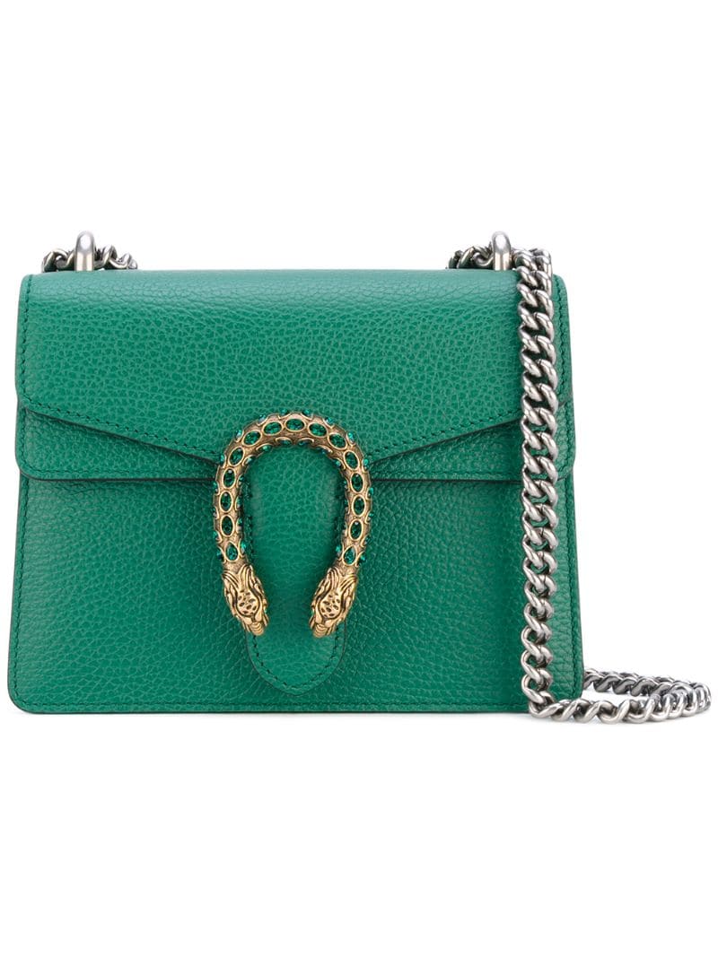 Gucci - Dionysus shoulder bag - women - glass/Metal (Other)/Calf Leather - One Size - Green