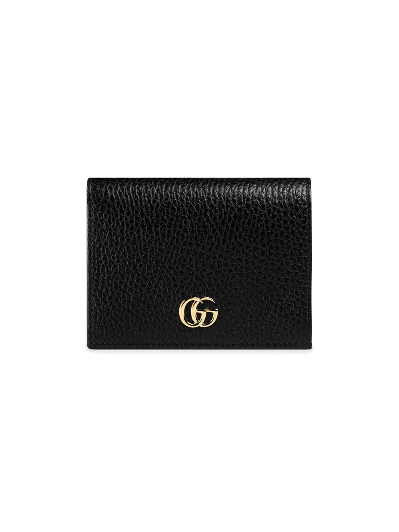 Gucci - Interlocking G plaque card case - women - metal/Leather - One Size - Black
